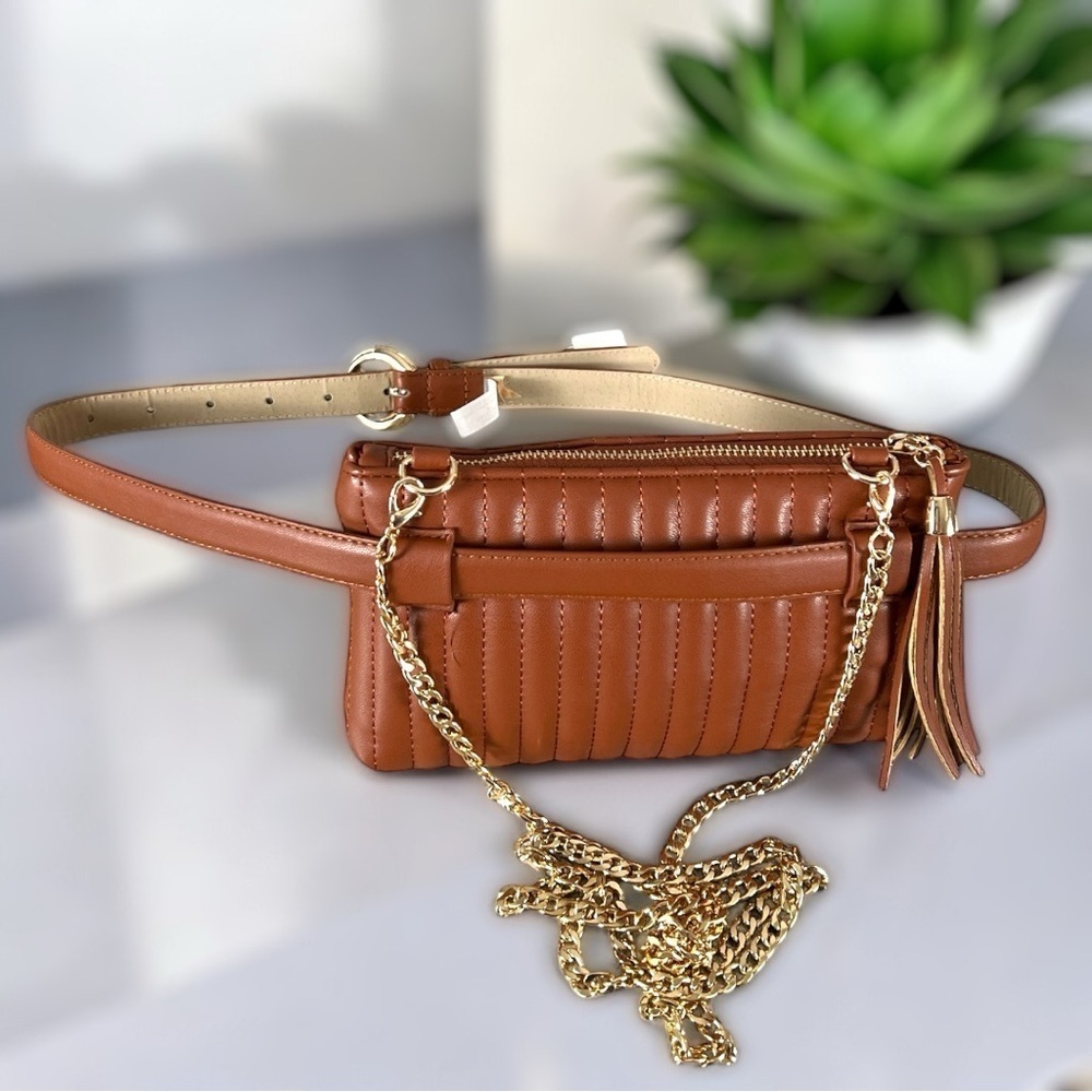 I.N.C. International Concepts Convertible Cognac Fanny Pack Macy’s Medium New